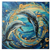 Dolphin Art Fliese (Vorderseite)