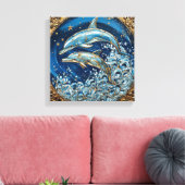 Dolphin Art Leinwanddruck (Insitu (Wohnzimmer))