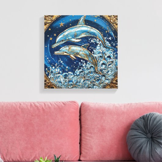Dolphin Art Leinwanddruck (Insitu (Wohnzimmer))