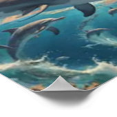 Dolphin Art Poster (Ecke)