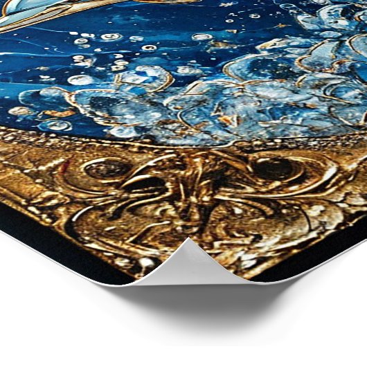 Dolphin Art Poster (Ecke)