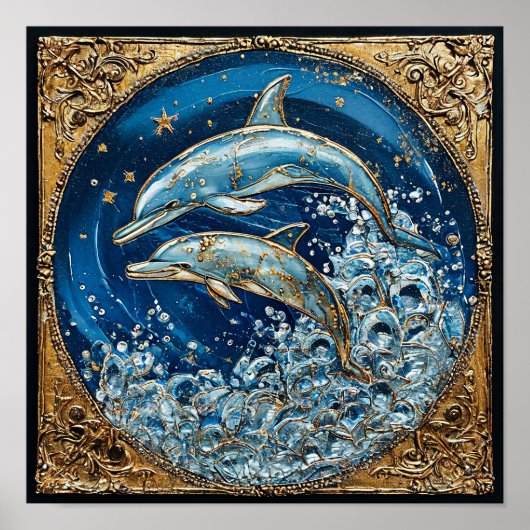 Dolphin Art Poster (Vorne)