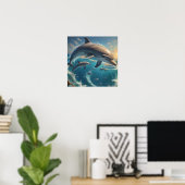 Dolphin Art Poster (Heimbüro)