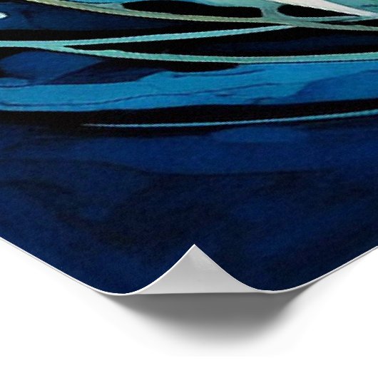 Dolphin Art Poster (Ecke)