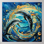 Dolphin Art Poster (Vorne)