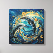 Dolphin Art Print Leinwanddruck (Vorderseite)