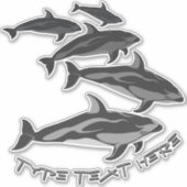 Dolphin Art Stickers Personalisierte Dolphin Decal Aufkleber (Vorderseite)