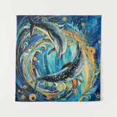 Dolphin Art Wandteppich (Vorderseite (Horizontal))