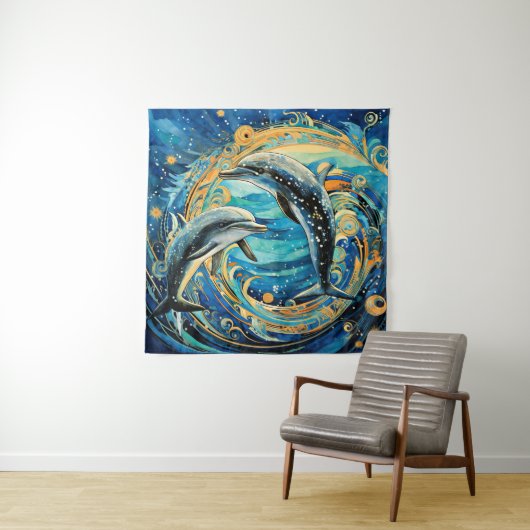 Dolphin Art Wandteppich (Beispiel)