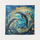Dolphin Art Wandteppich (Vorderseite)
