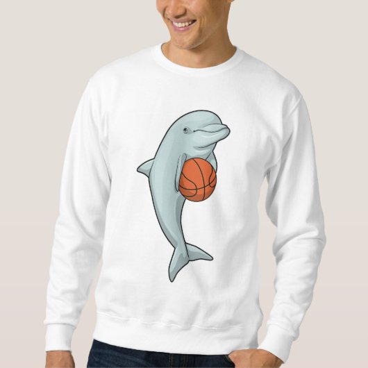 Dolphin at Basketball Sports Sweatshirt (Vorderseite)
