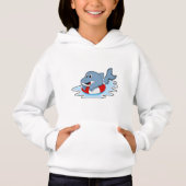 Dolphin at Swimming with Swim ring. Hoodie (Vorderseite)