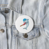 Dolphin auf Cricket mit Cricket-Fledermaus Button (Beispiel)