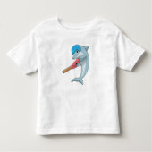 Dolphin auf Cricket mit Cricket-Fledermaus Kleinkind T-shirt (Vorderseite)