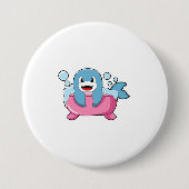 Dolphin auf der Badewanne Button (Vorderseite)