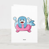 Dolphin auf der Badewanne Karte (Rückseite)