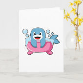 Dolphin auf der Badewanne Karte (Gelbe Blume)