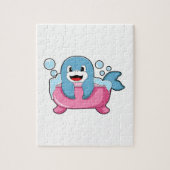 Dolphin auf der Badewanne Puzzle (Vertikal)