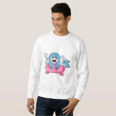 Dolphin auf der Badewanne Sweatshirt (Vorne ganz)