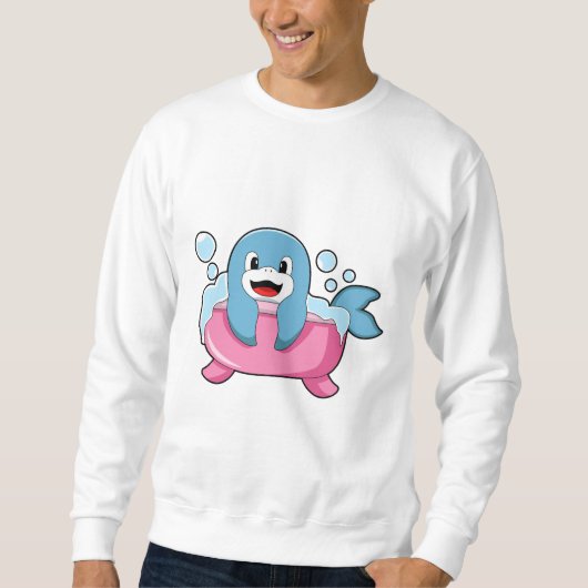 Dolphin auf der Badewanne Sweatshirt (Vorderseite)