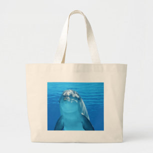 Dolphin aus dem Wasser Jumbo Stoffbeutel