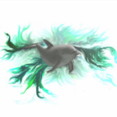 Dolphin Baby Aufkleber (Vorderseite)