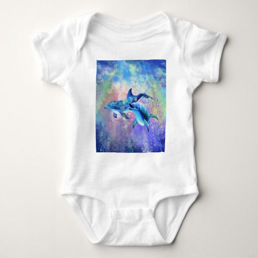 Dolphin Baby Bodysuit Baby Strampler (Vorderseite)