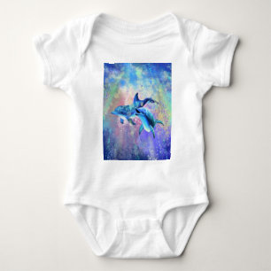 Dolphin Baby Bodysuit Strampler