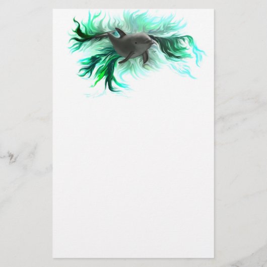 Dolphin Baby Briefpapier (Rückseite)