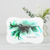 Dolphin Baby Einladung (Stehend Vorderseite)