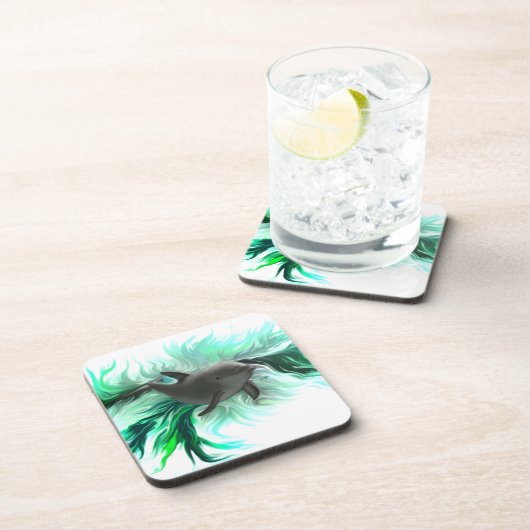 Dolphin Baby Getränkeuntersetzer (Rechte Seite)