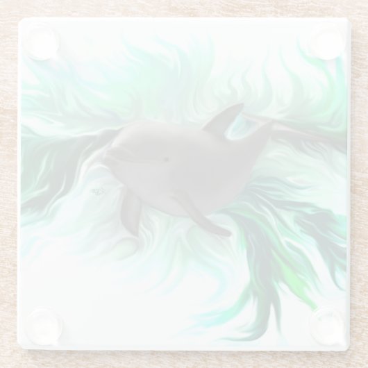 Dolphin Baby Glasuntersetzer (Rückseite)