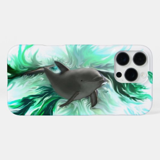 Dolphin Baby iPhone Hülle (Rückseite (Horizontal))