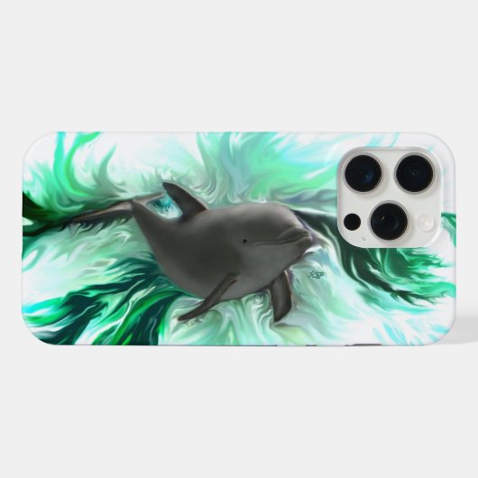 Dolphin Baby iPhone Hülle (Rückseite (Horizontal))