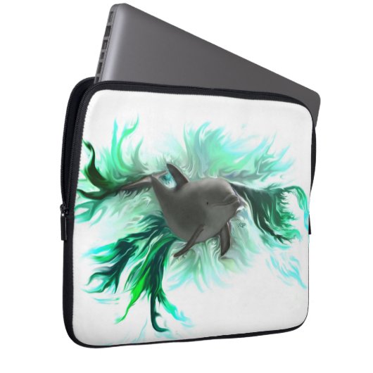 Dolphin Baby Laptopschutzhülle (Vorne Rechts)