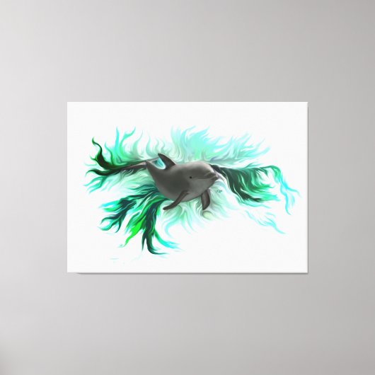 Dolphin Baby Leinwanddruck (Vorderseite)