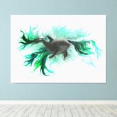 Dolphin Baby Leinwanddruck (Insitu (Holzboden))
