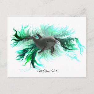 Dolphin Baby Postkarte