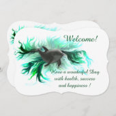 Dolphin Baby, Text hinzufügen Einladung (Vorne/Hinten)