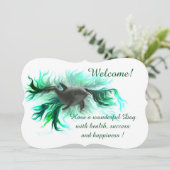 Dolphin Baby, Text hinzufügen Einladung (Stehend Vorderseite)