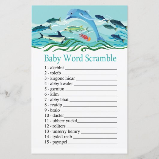Dolphin Baby Wortspiel (Vorderseite)