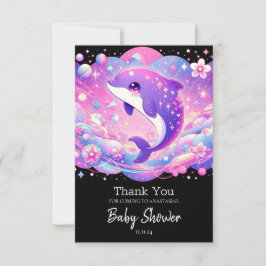 Dolphin-Babydusche Dankeskarte