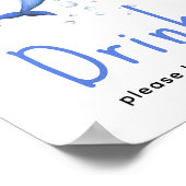 Dolphin-Babydusche - Getränke Poster (Ecke)