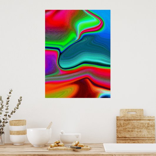 Dolphin Bay Print Poster (Küche)