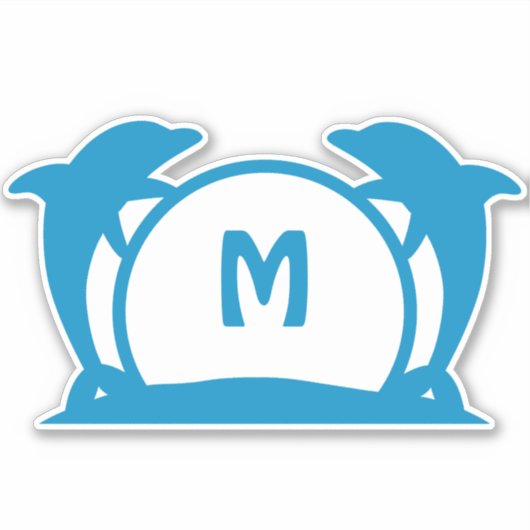 Dolphin Beach Front Mailbox Adressenaufkleber Aufkleber (Vorderseite)