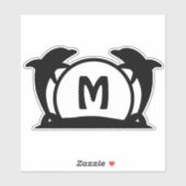 Dolphin Beach Front Mailbox Adressenaufkleber Aufkleber (Blatt)