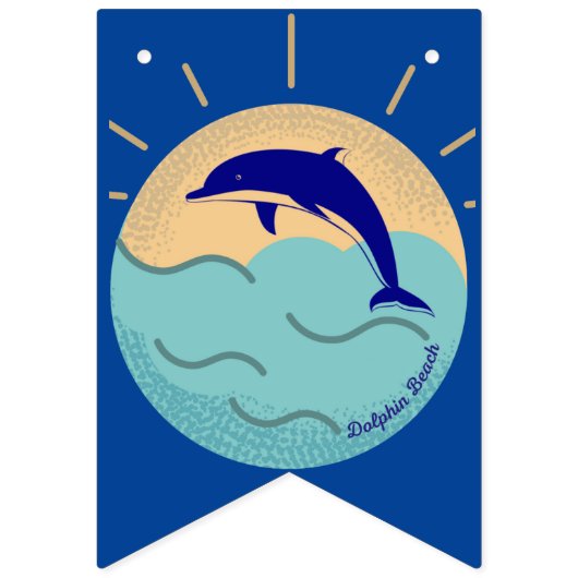 Dolphin Beach Wimpelkette (Zweite Fahne)