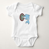 Dolphin bei Dartboard Baby Strampler (Vorderseite)