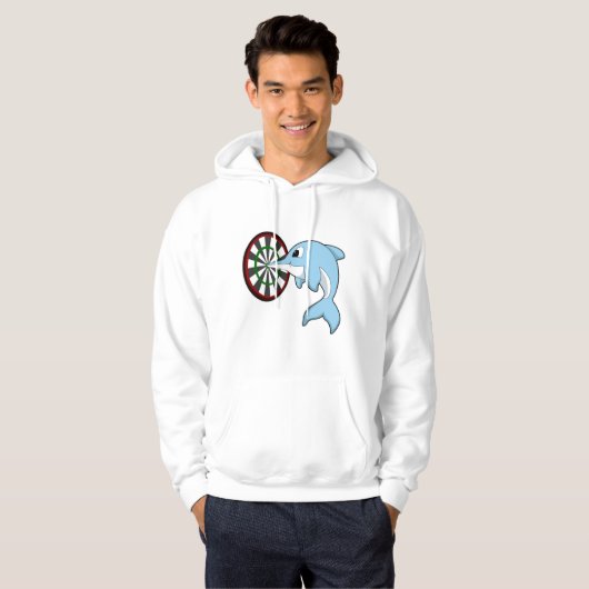Dolphin bei Dartboard Hoodie (Vorne ganz)