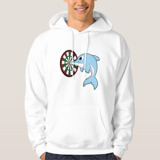 Dolphin bei Dartboard Hoodie (Vorderseite)